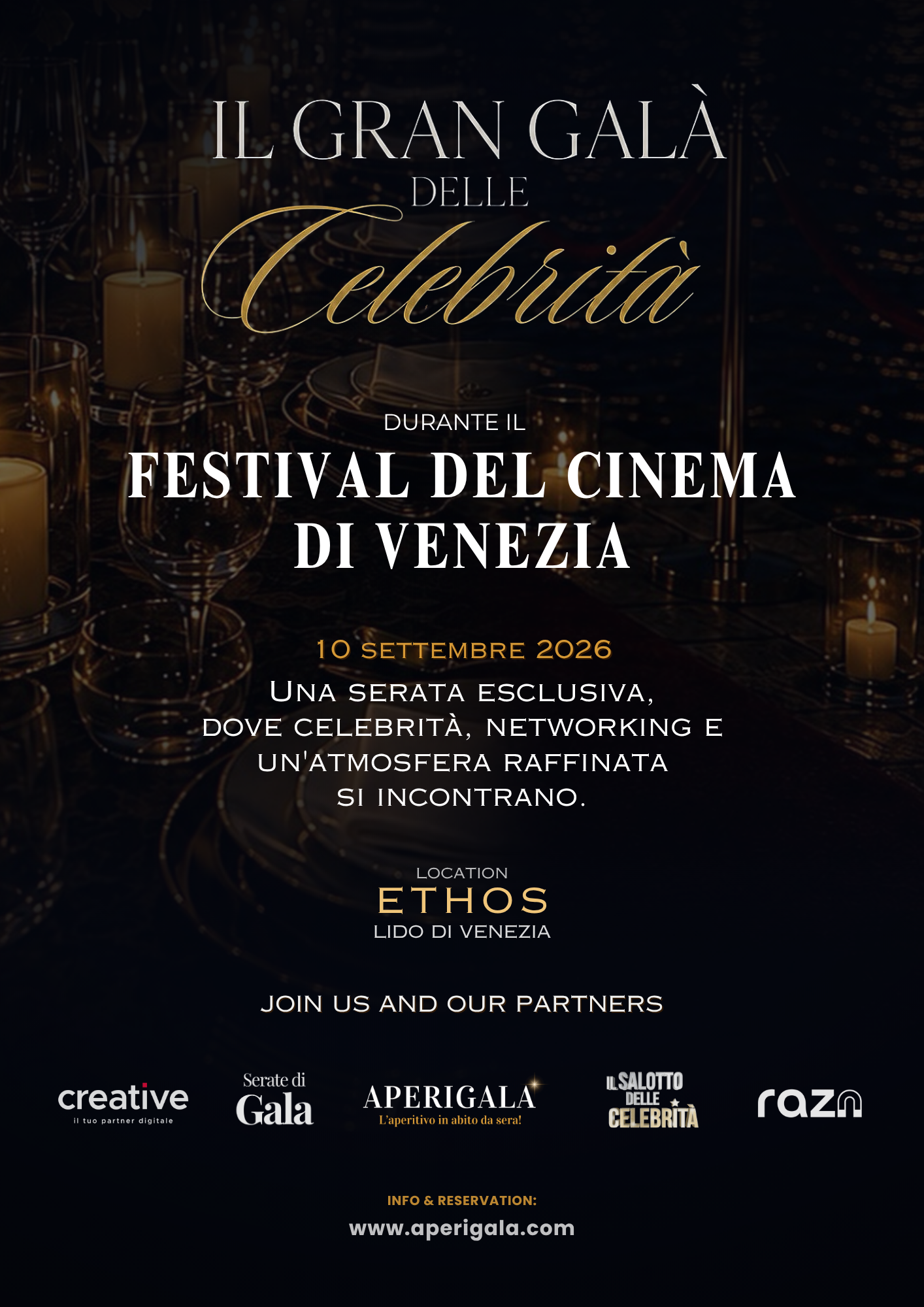 gran gala celebrita venezia 10 09 2026