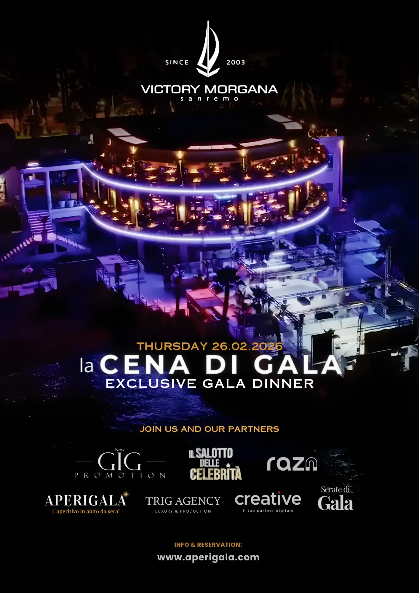 sanremo cena di gala 26.02